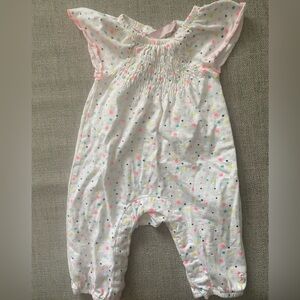 JOULES Lexie Jersey White Star Romper Size 3-6 months